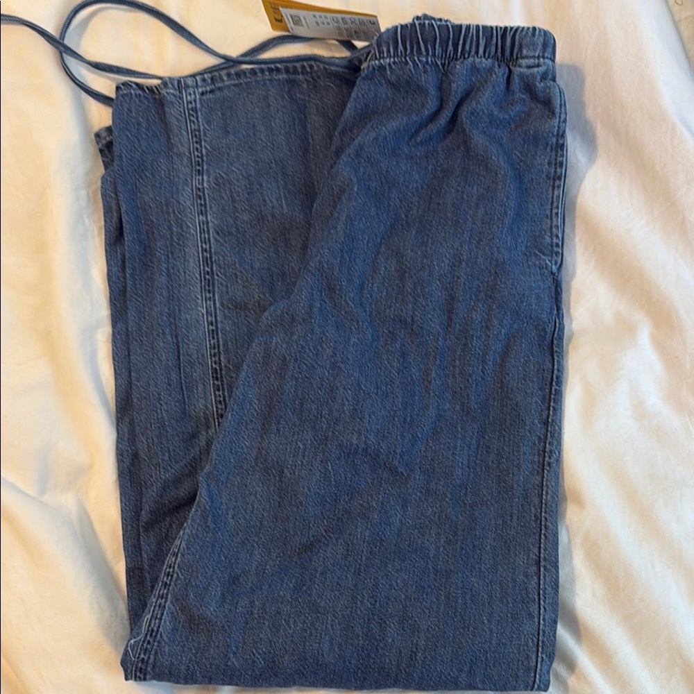 Tie waist jeans